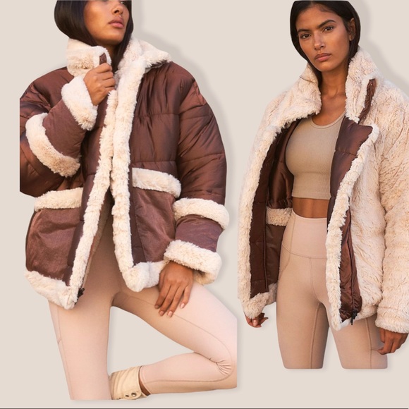 Free People Jackets \u0026 Coats | Free People Coco Reversible Puffer Jacket | Color: Brown | Size: Xs | Nashop76's Closet